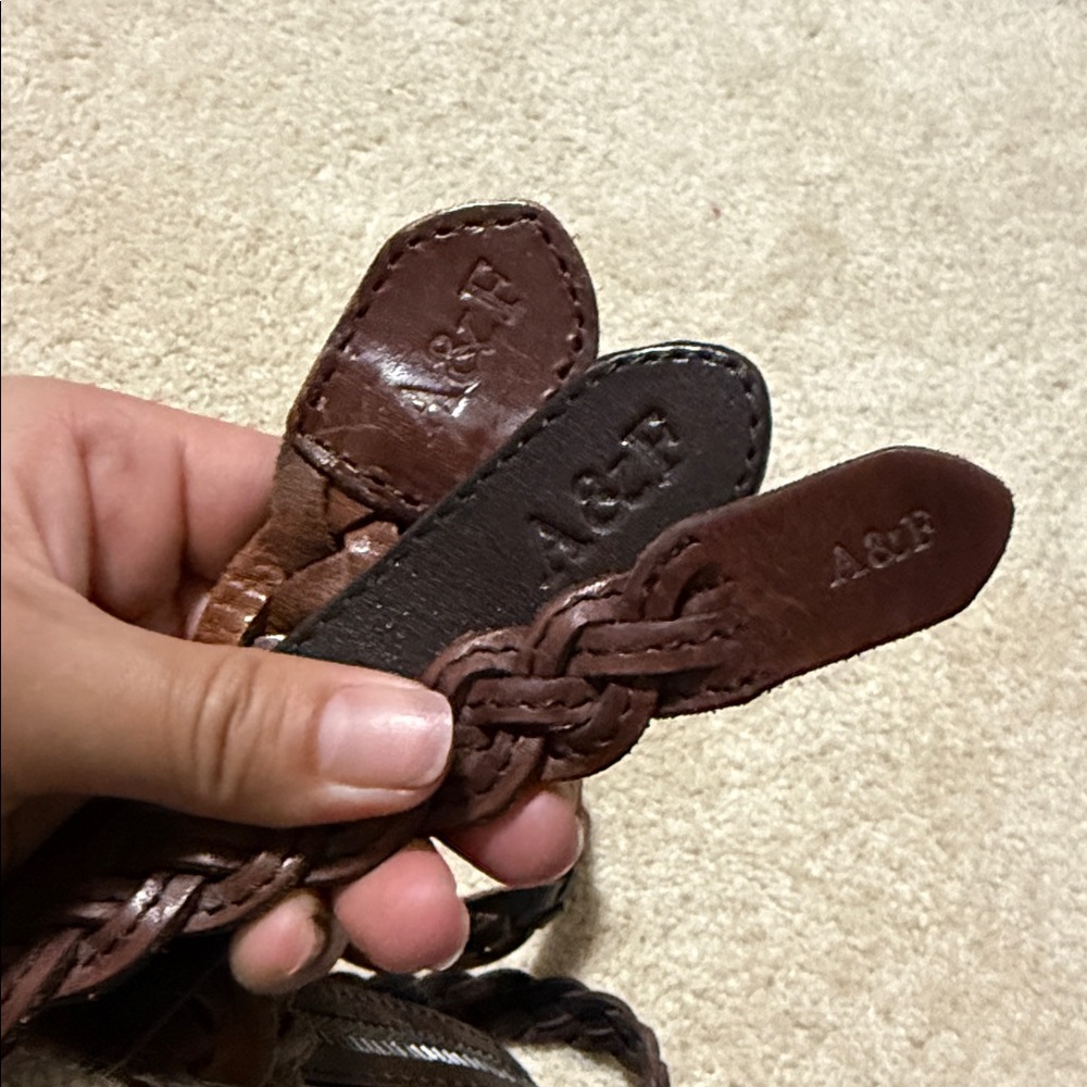 Vintage Abercrombie & Fitch Braided Leather Belts - Picture 3 of 5